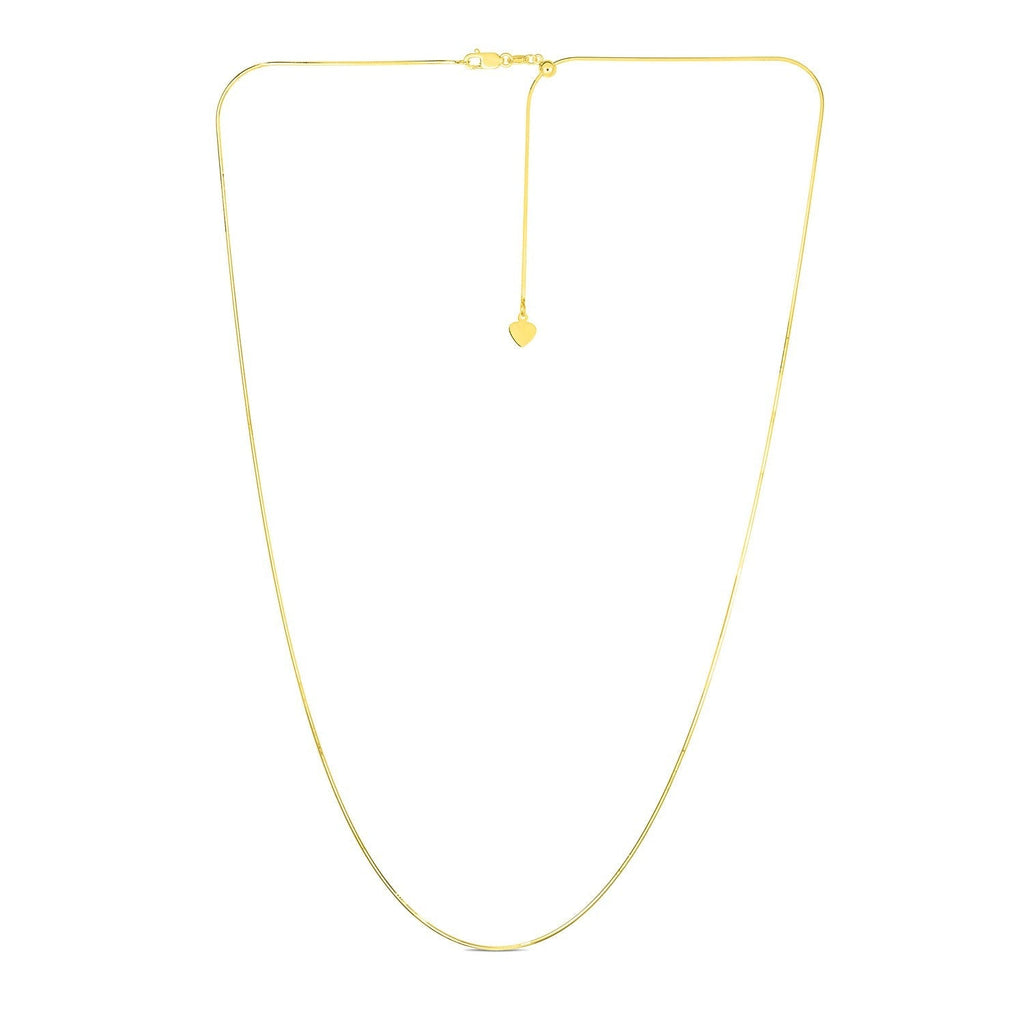 14k Yellow Gold Adjustable Snake Chain (0.80 mm)