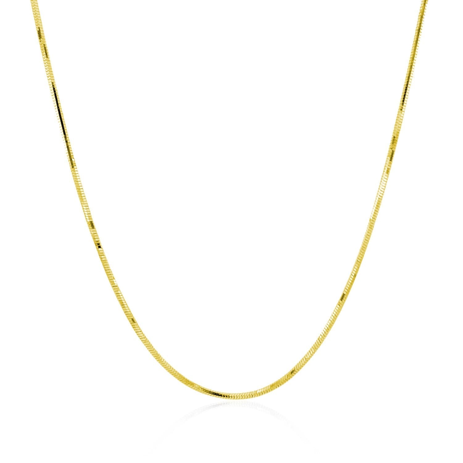 14k Yellow Gold Adjustable Snake Chain (0.80 mm)