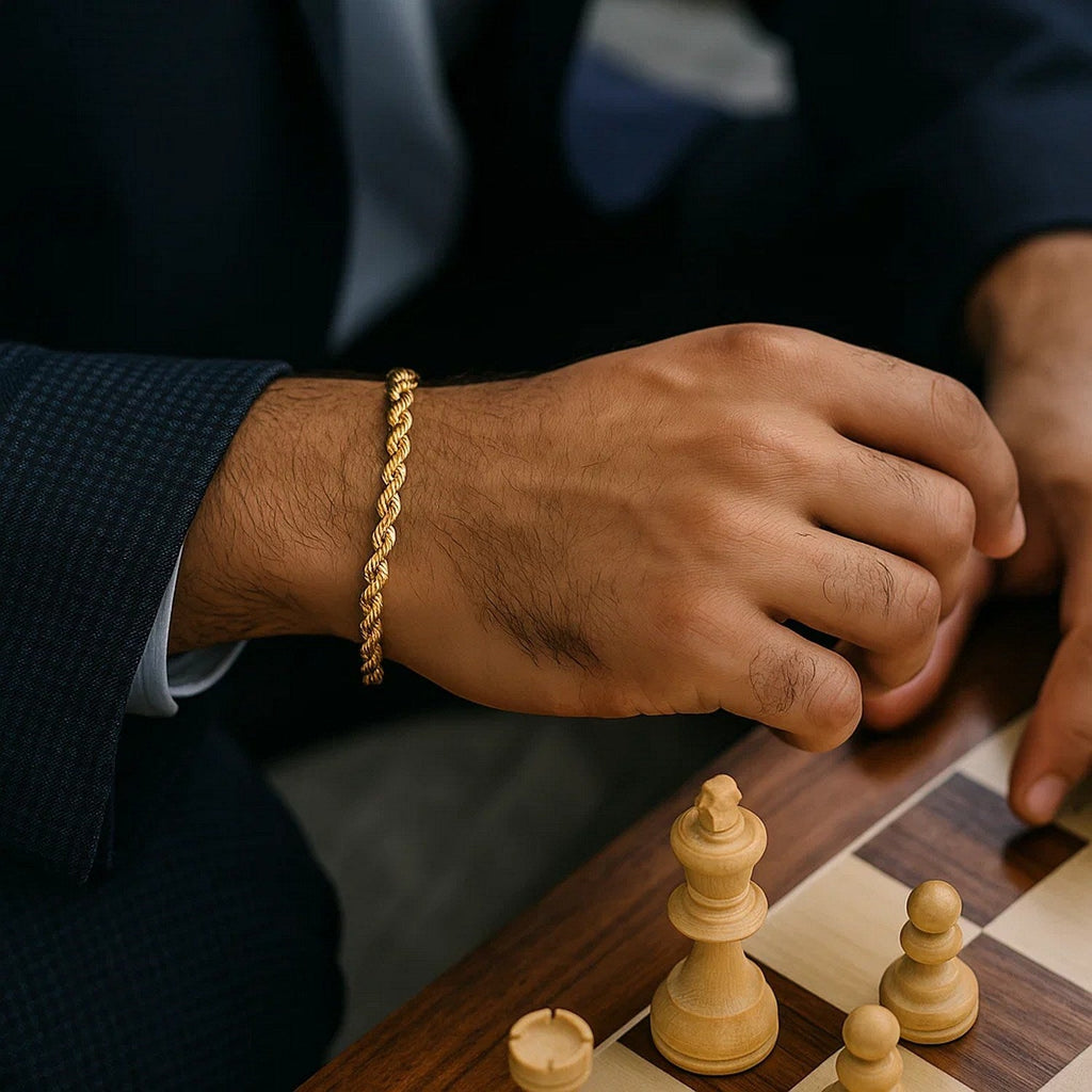 14k Yellow Gold Solid Diamond Cut Rope Bracelet (4.00 mm)