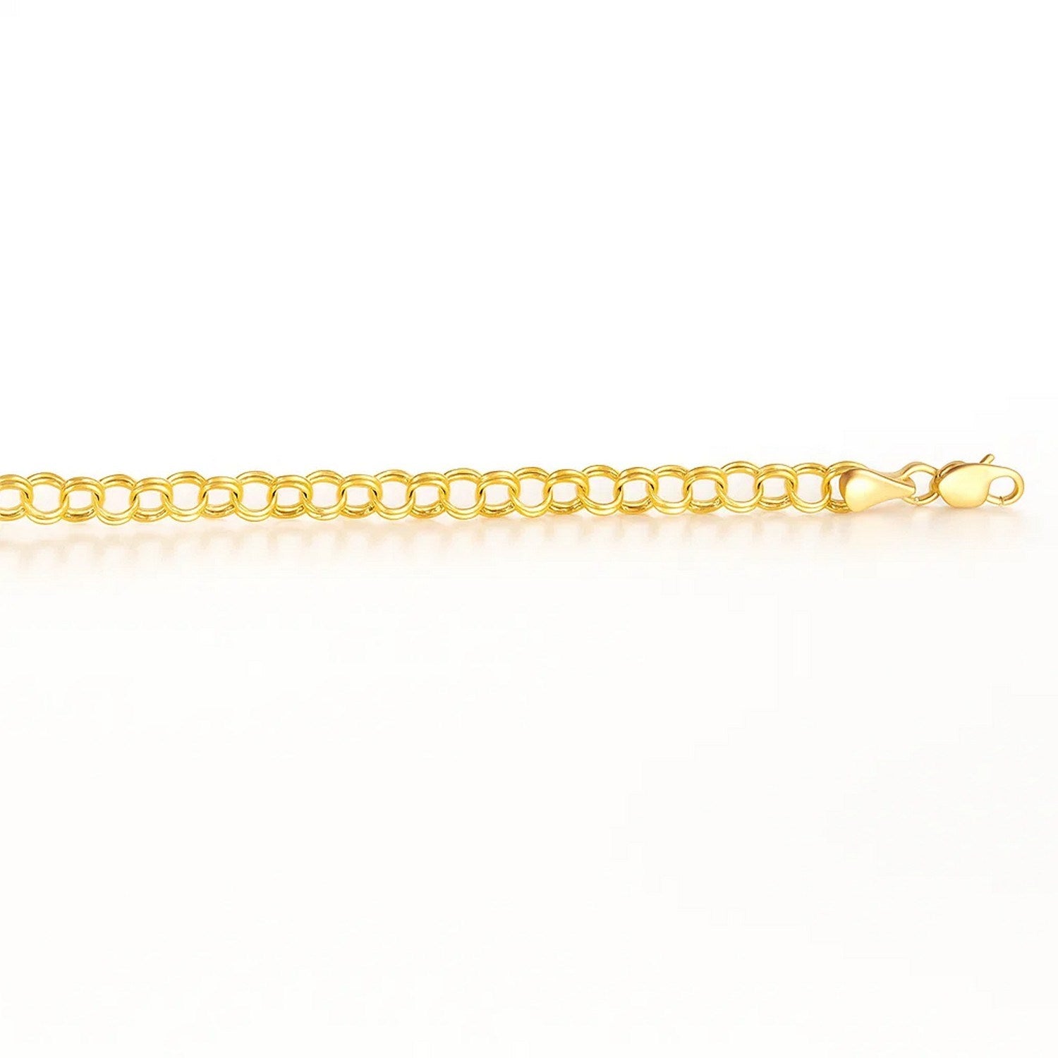 14k Yellow Gold Lite Charm Bracelet (4.00 mm)