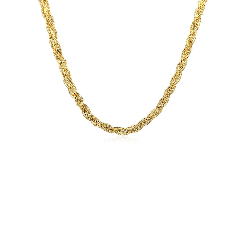 14k Yellow Gold Braided Chain (3.50 mm)