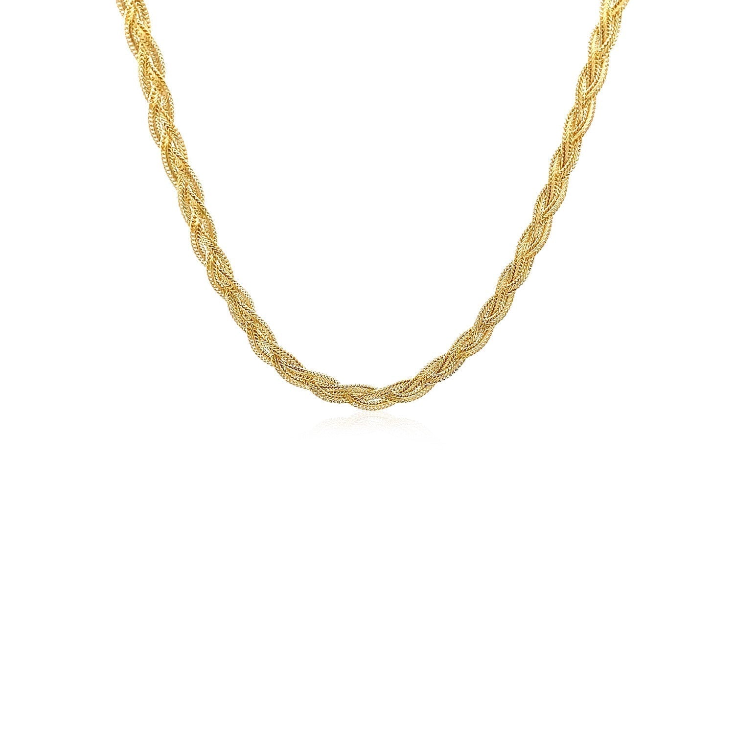 14k Yellow Gold Braided Chain (3.50 mm)