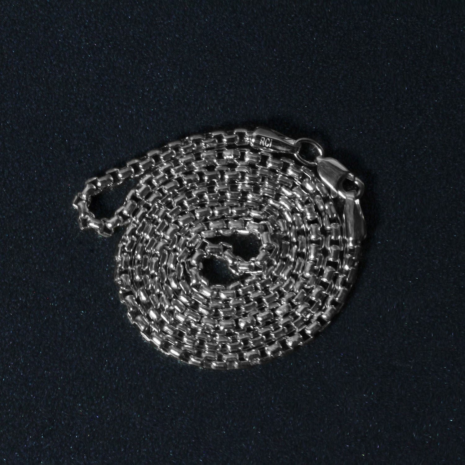 14k White Gold Round Box Chain (2.5 mm)