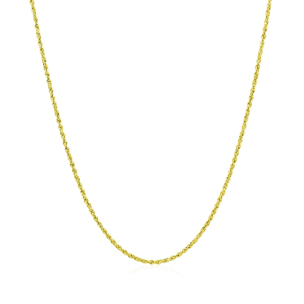 14k Yellow Gold Adjustable Rope Chain (0.95 mm)