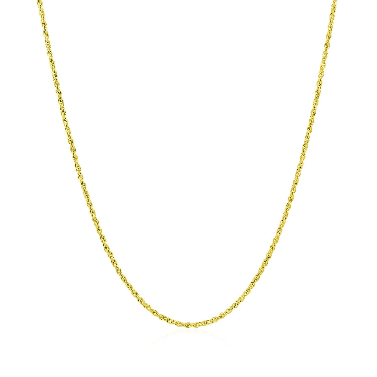 14k Yellow Gold Adjustable Rope Chain (0.95 mm)