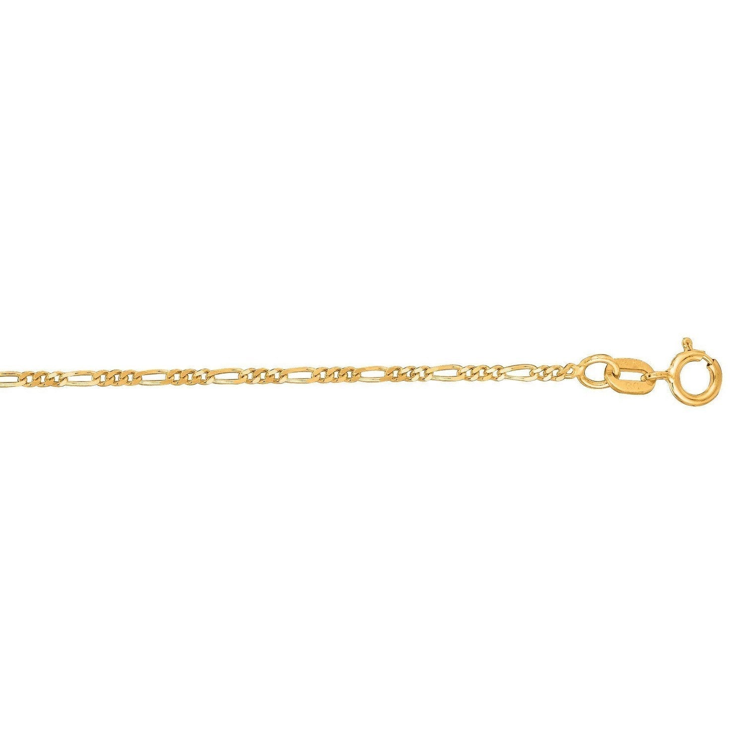 14k Yellow Gold Figaro Bracelet (1.90 mm)