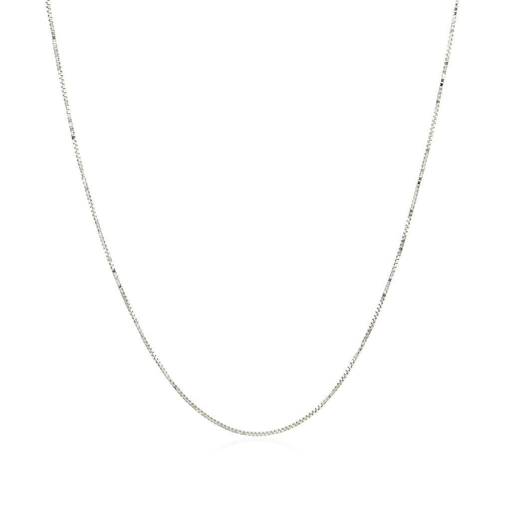 10k White Gold Classic Box Chain (0.45 mm)