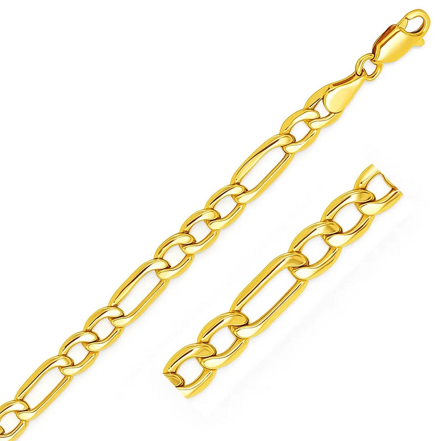 10k Yellow Gold Lite Figaro Chain (6.60 mm)