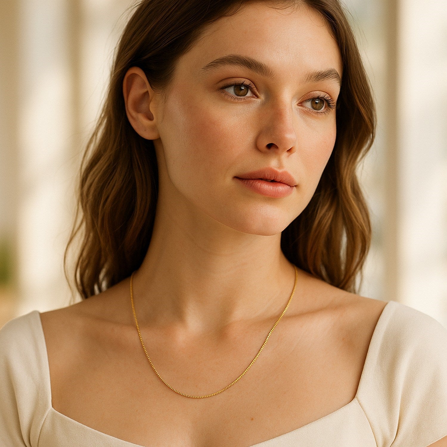 14k Yellow Gold Classic Box Chain (0.68 mm)