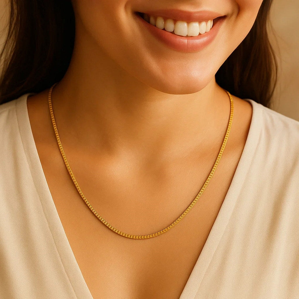 14k Yellow Gold Classic Box Chain (0.68 mm)