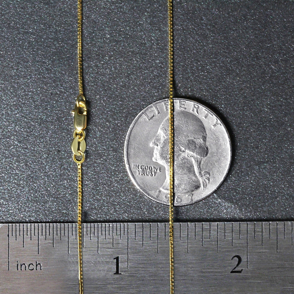 14k Yellow Gold Classic Box Chain (0.68 mm)
