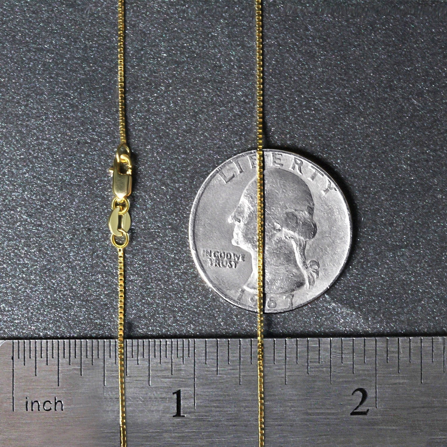 14k Yellow Gold Classic Box Chain (0.68 mm)