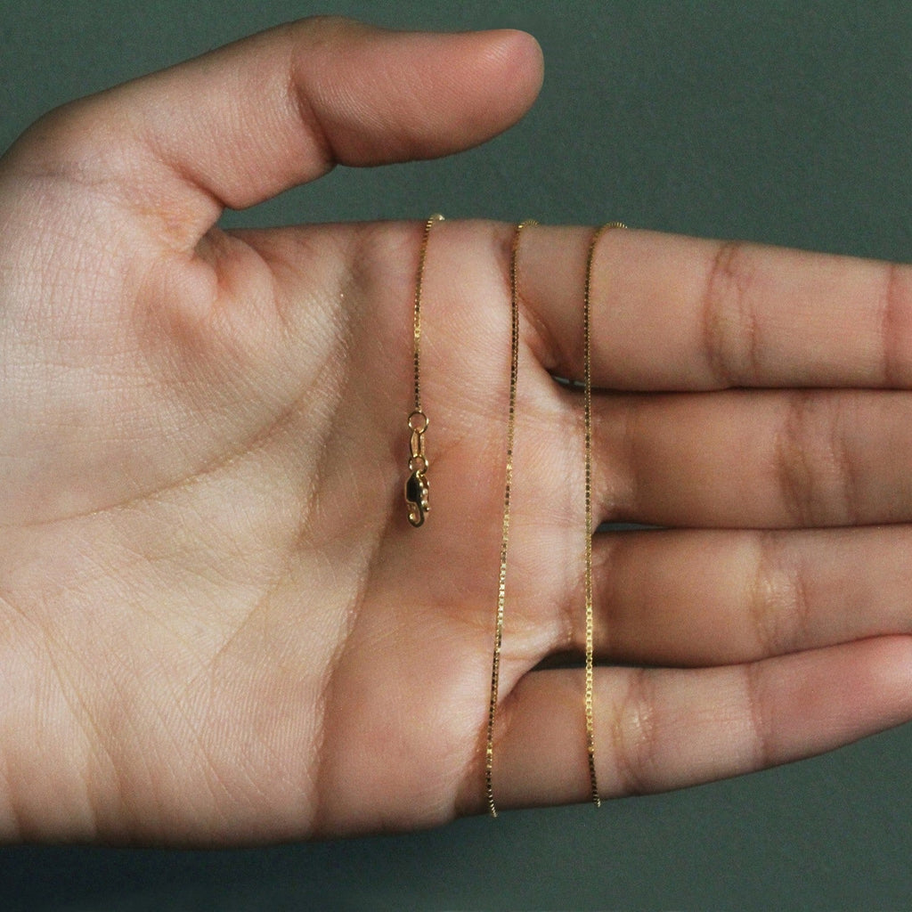 14k Yellow Gold Classic Box Chain (0.68 mm)