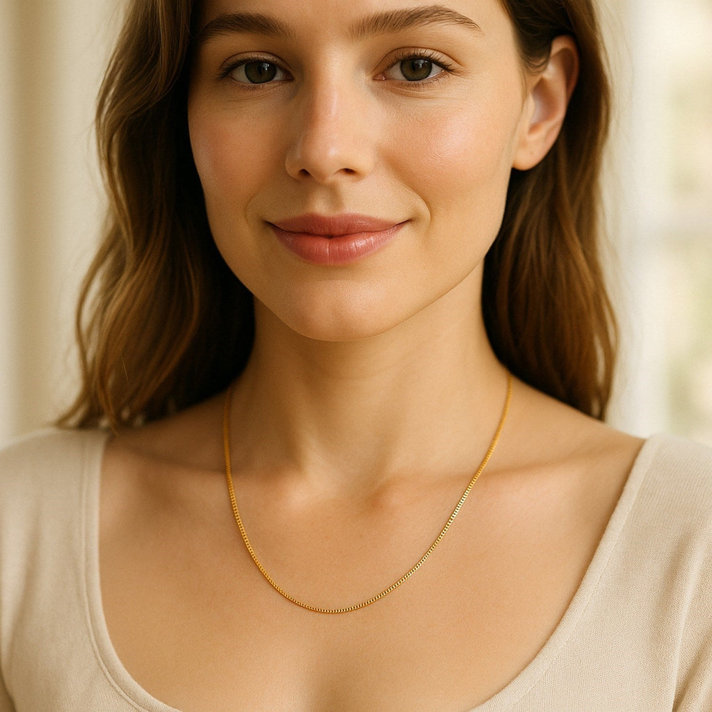 14k Yellow Gold Classic Box Chain (0.85 mm)