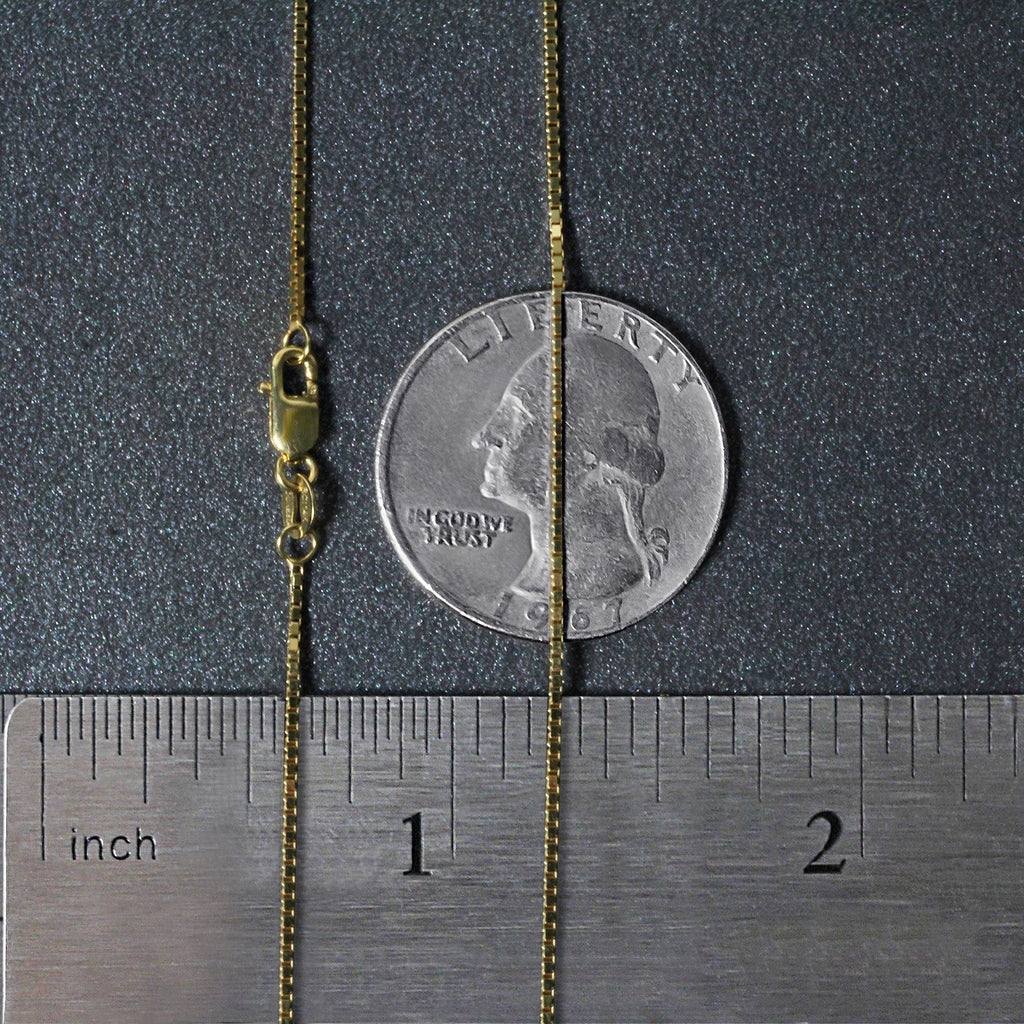 14k Yellow Gold Classic Box Chain (0.85 mm)
