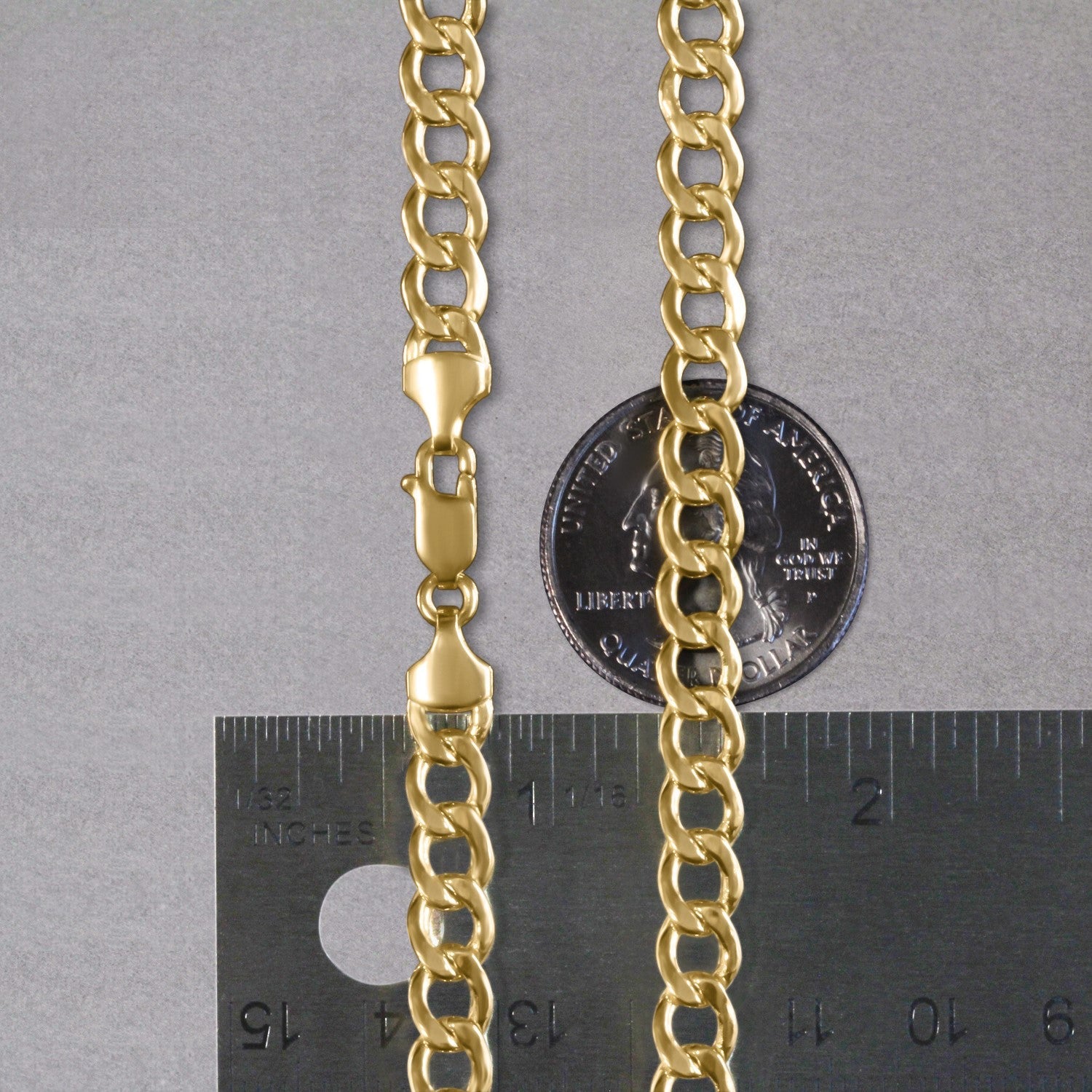 14k Yellow Gold Curb Chain (6.20 mm)