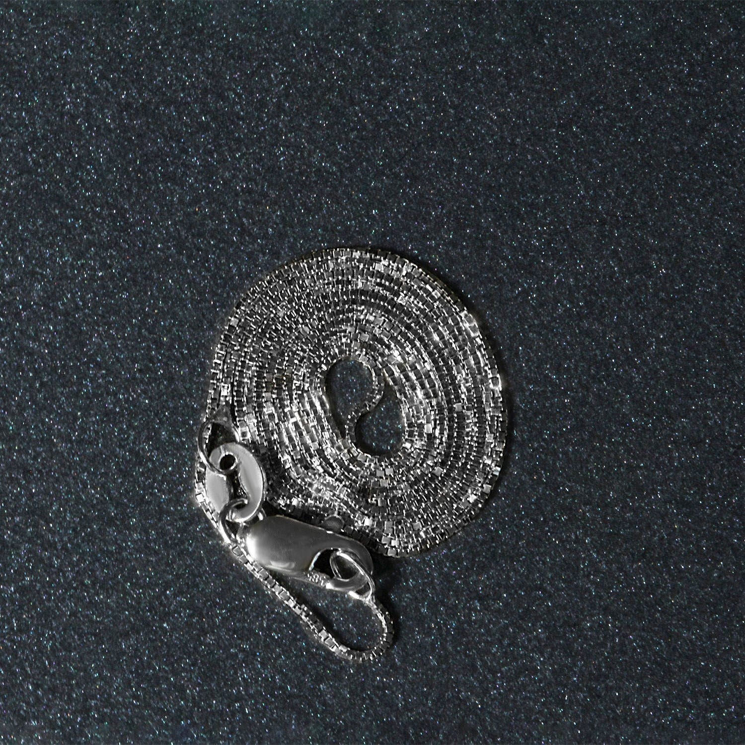 18k White Gold Box Chain 0.6mm (0.60 mm)