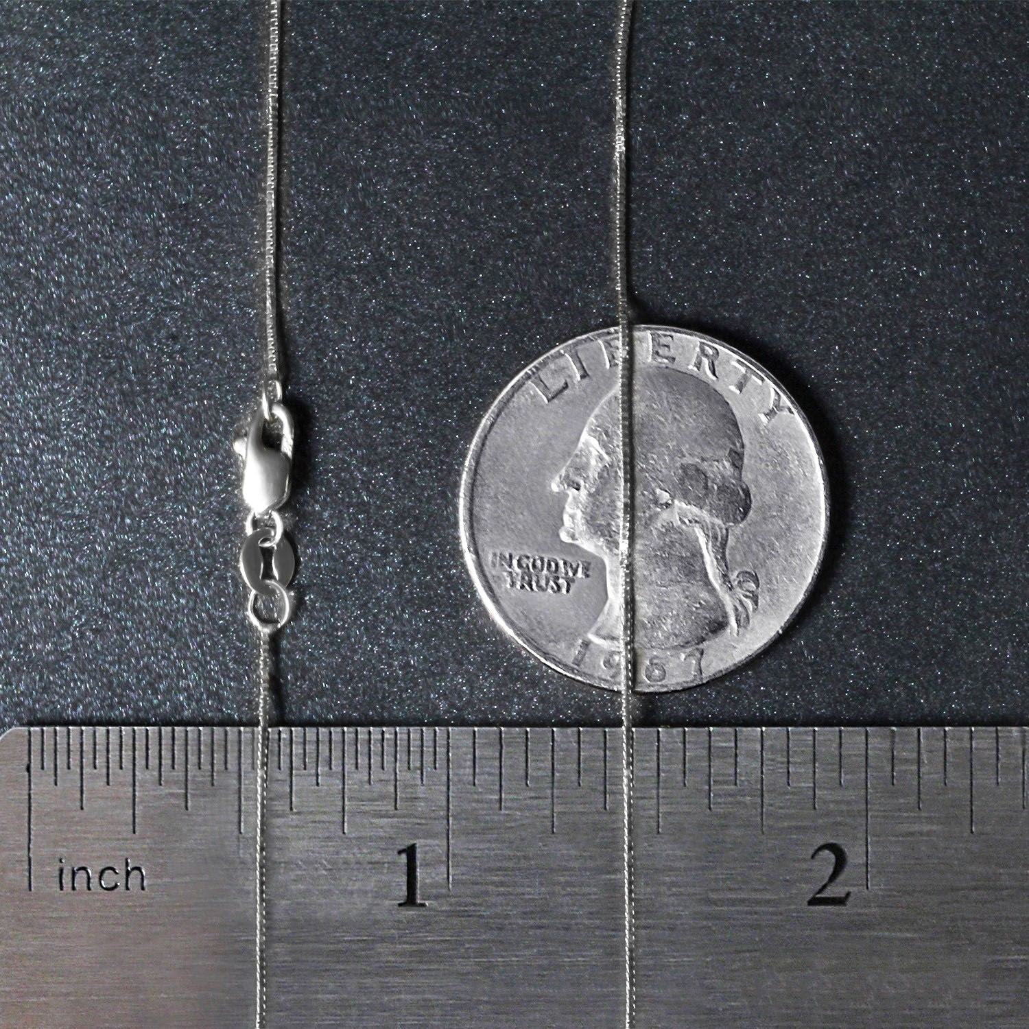 18k White Gold Box Chain 0.6mm (0.60 mm)