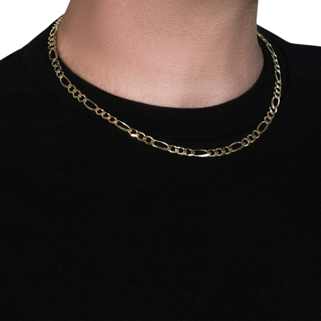 14k Yellow Gold Solid Figaro Chain (6.00 mm)