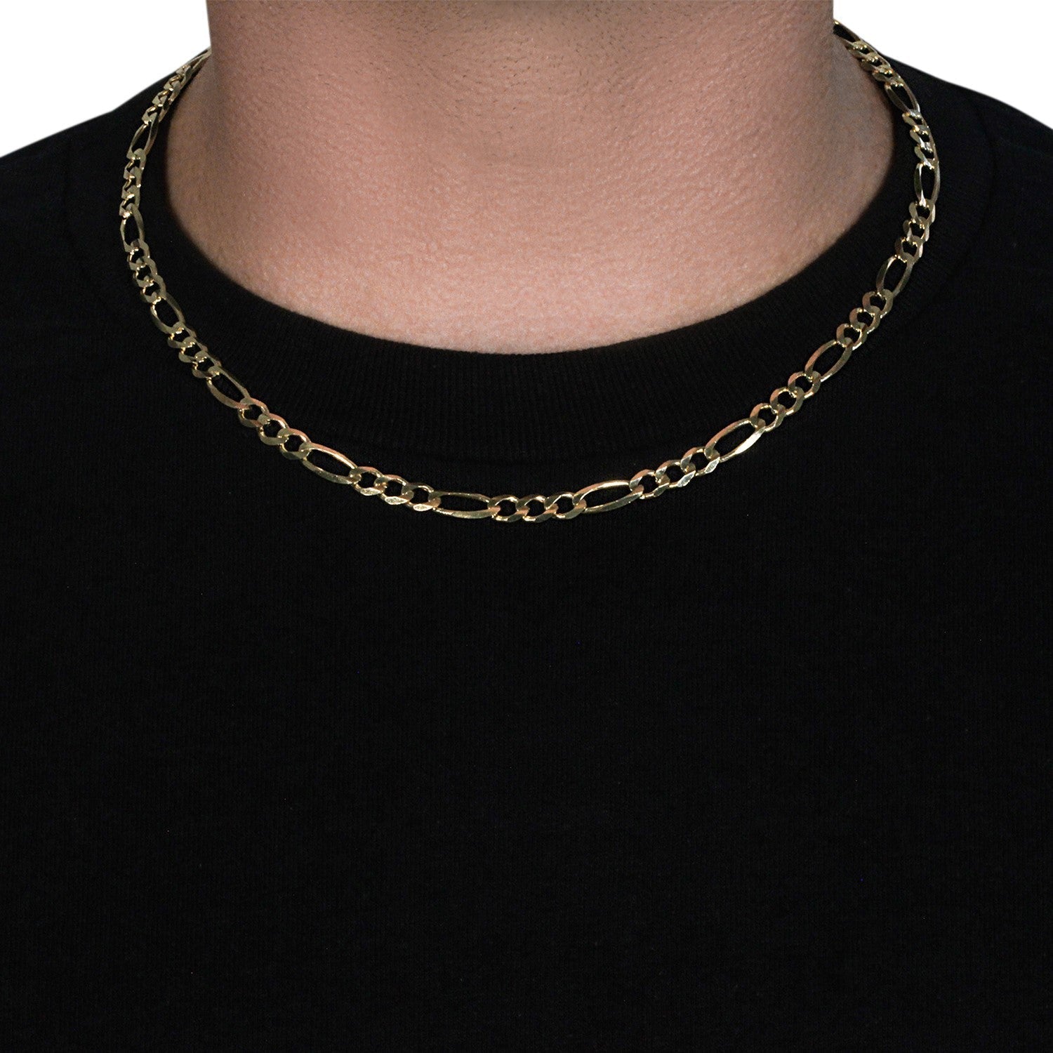 14k Yellow Gold Solid Figaro Chain (6.00 mm)