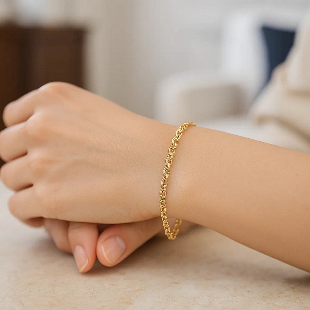 14k Yellow Gold Rolo Bracelet  (2.50 mm)