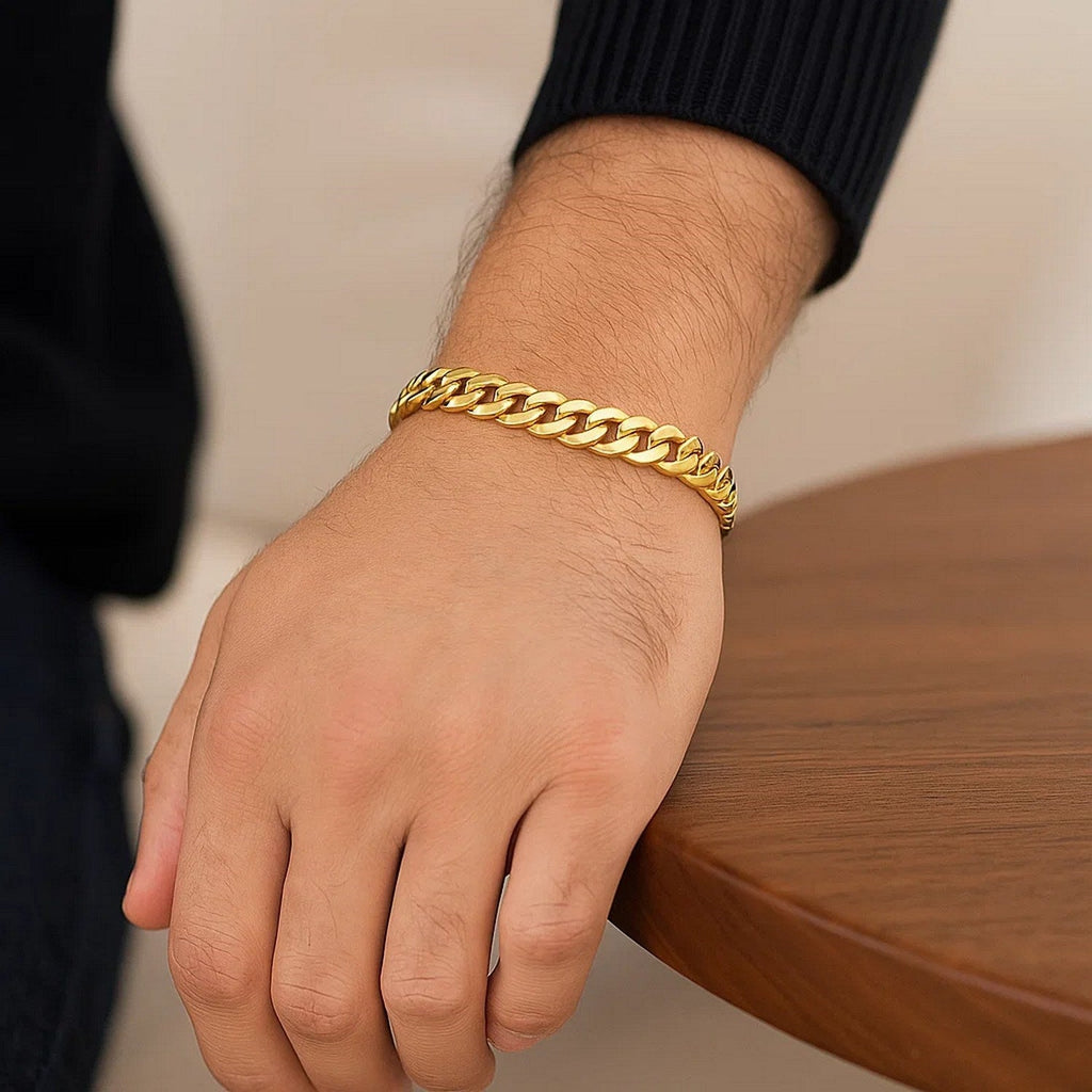 14k Yellow Gold Solid Miami Cuban Bracelet (6.00 mm)