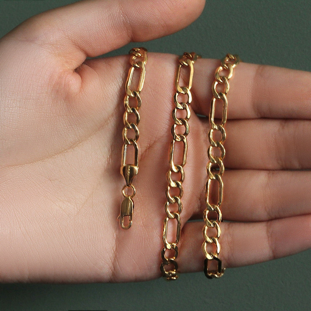 14k Yellow Gold Lite Figaro Chain (6.60 mm)