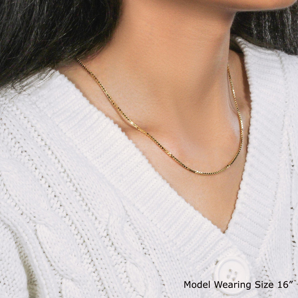 14k Yellow Gold Classic Box Chain (1.4 mm)