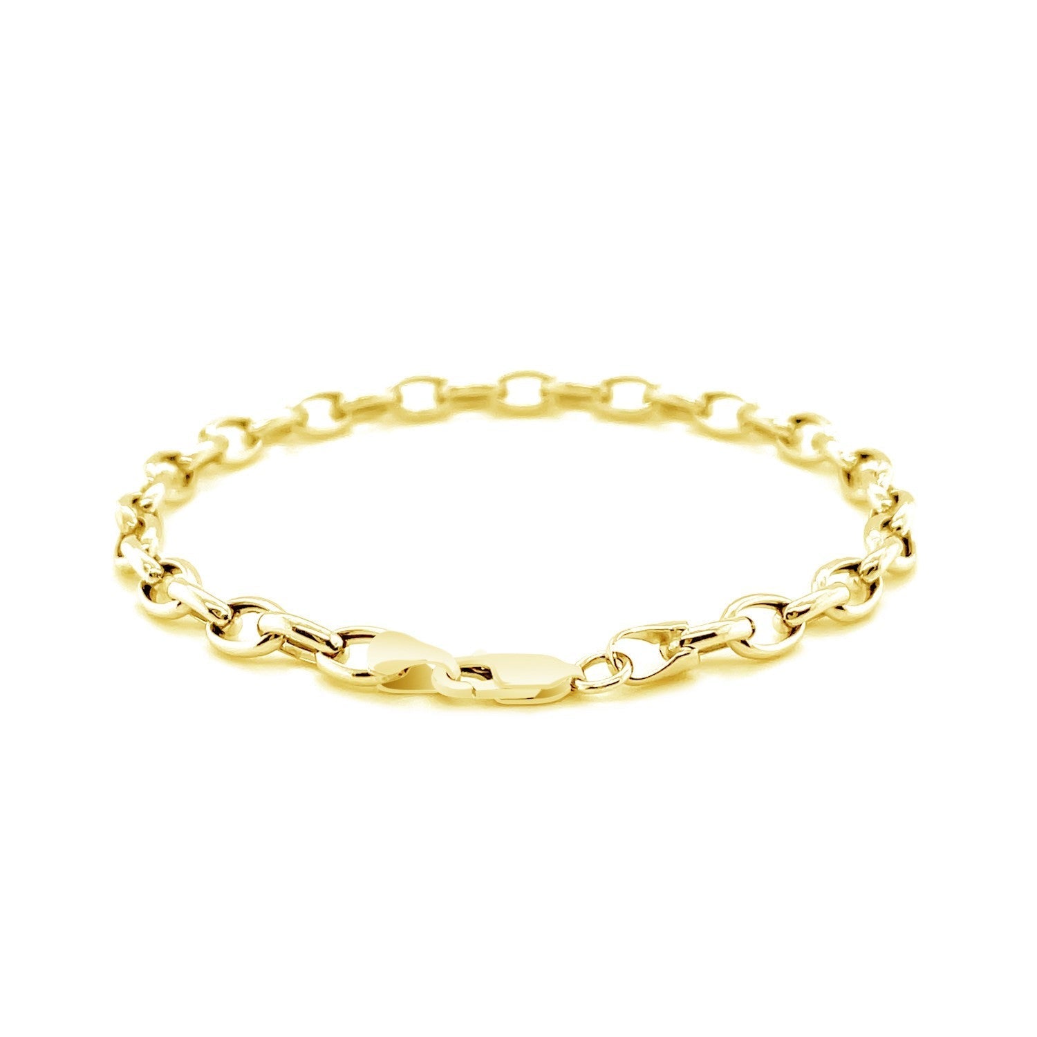 14k Yellow Gold Oval Rolo Bracelet  (4.60 mm)