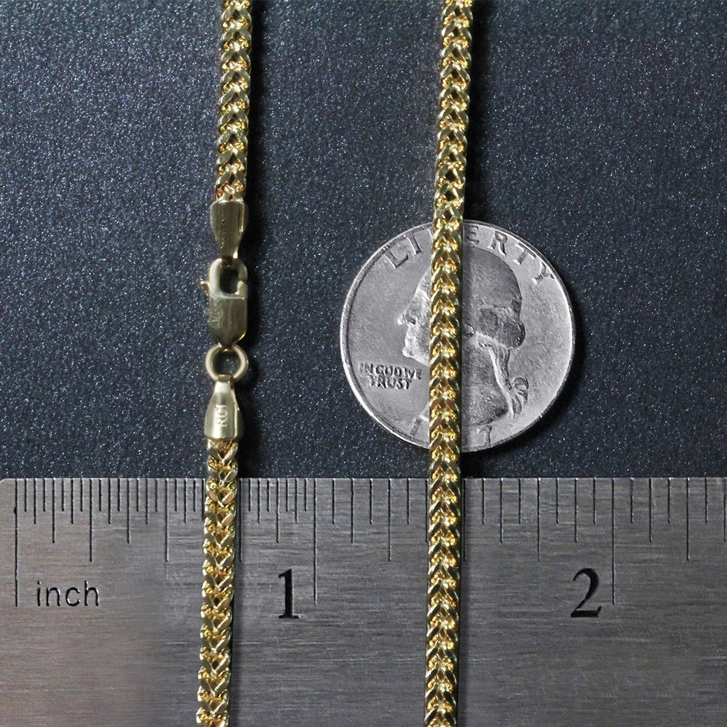 14k Yellow Gold Light Weight Wheat Chain (3.20 mm)