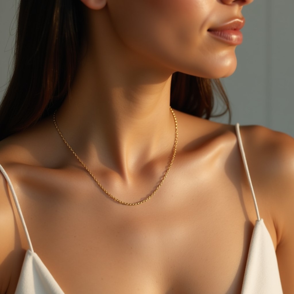 14k Yellow Gold Diamond Cut Cable Link Chain (1.10 mm)