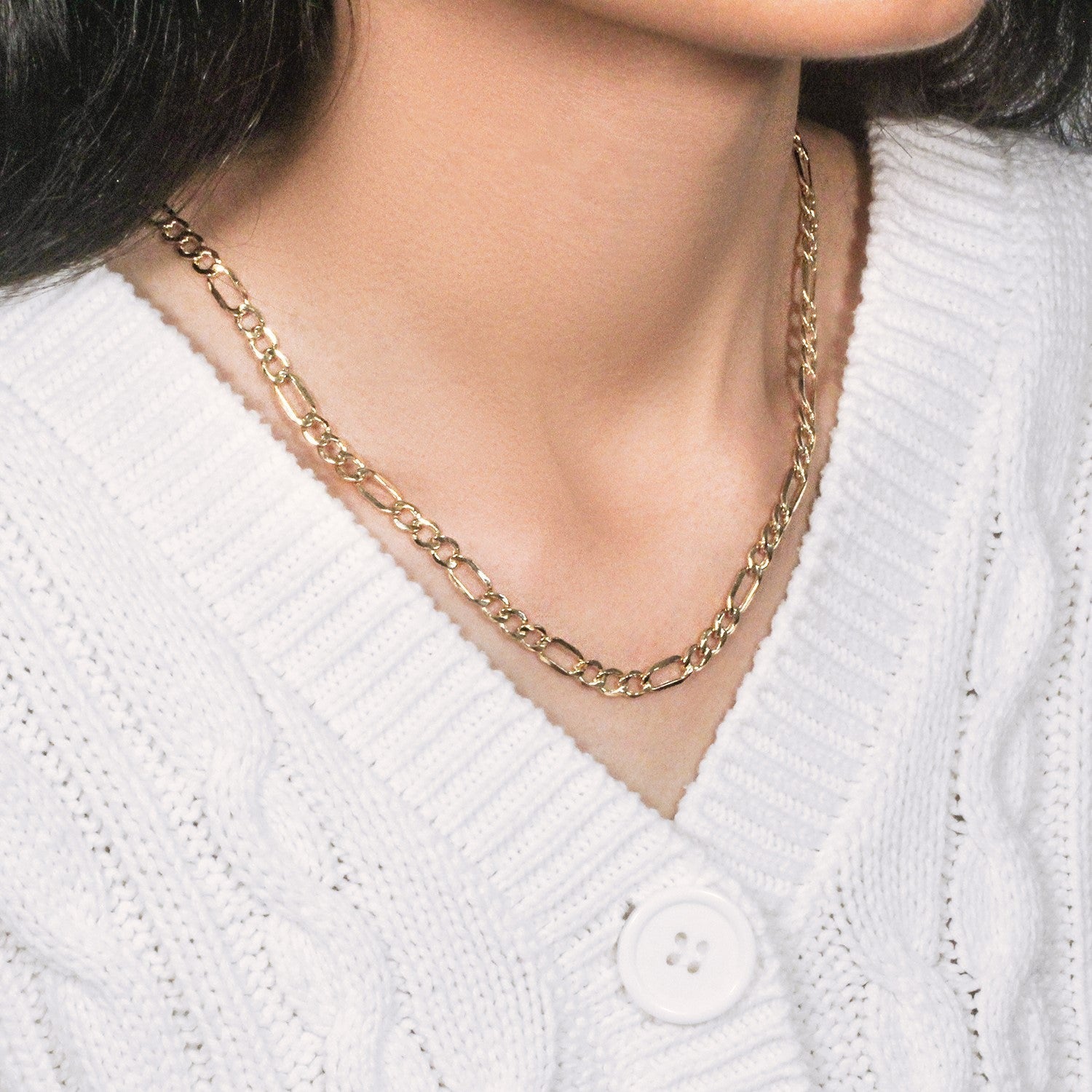 10k Yellow Gold Lite Figaro Chain (5.60 mm)