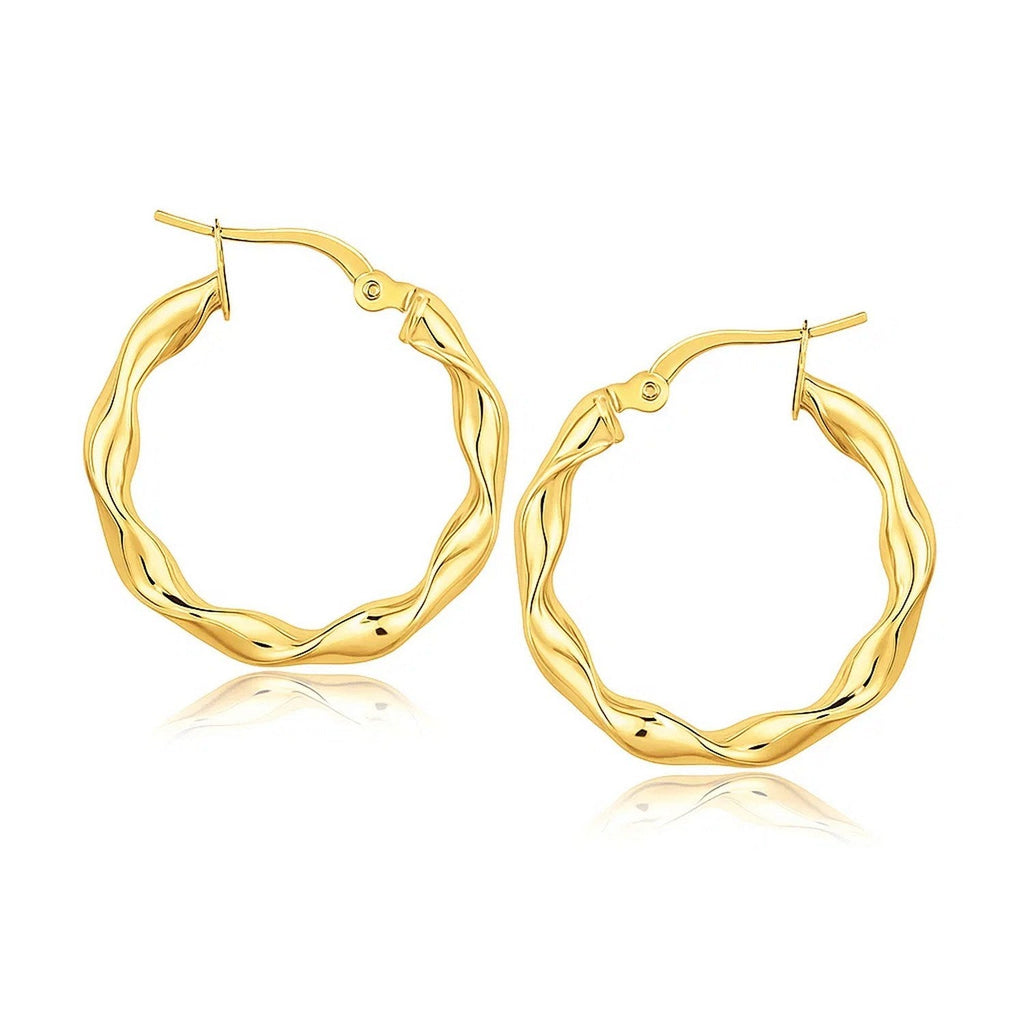 14k Yellow Gold Hoop Earrings (20mm)
