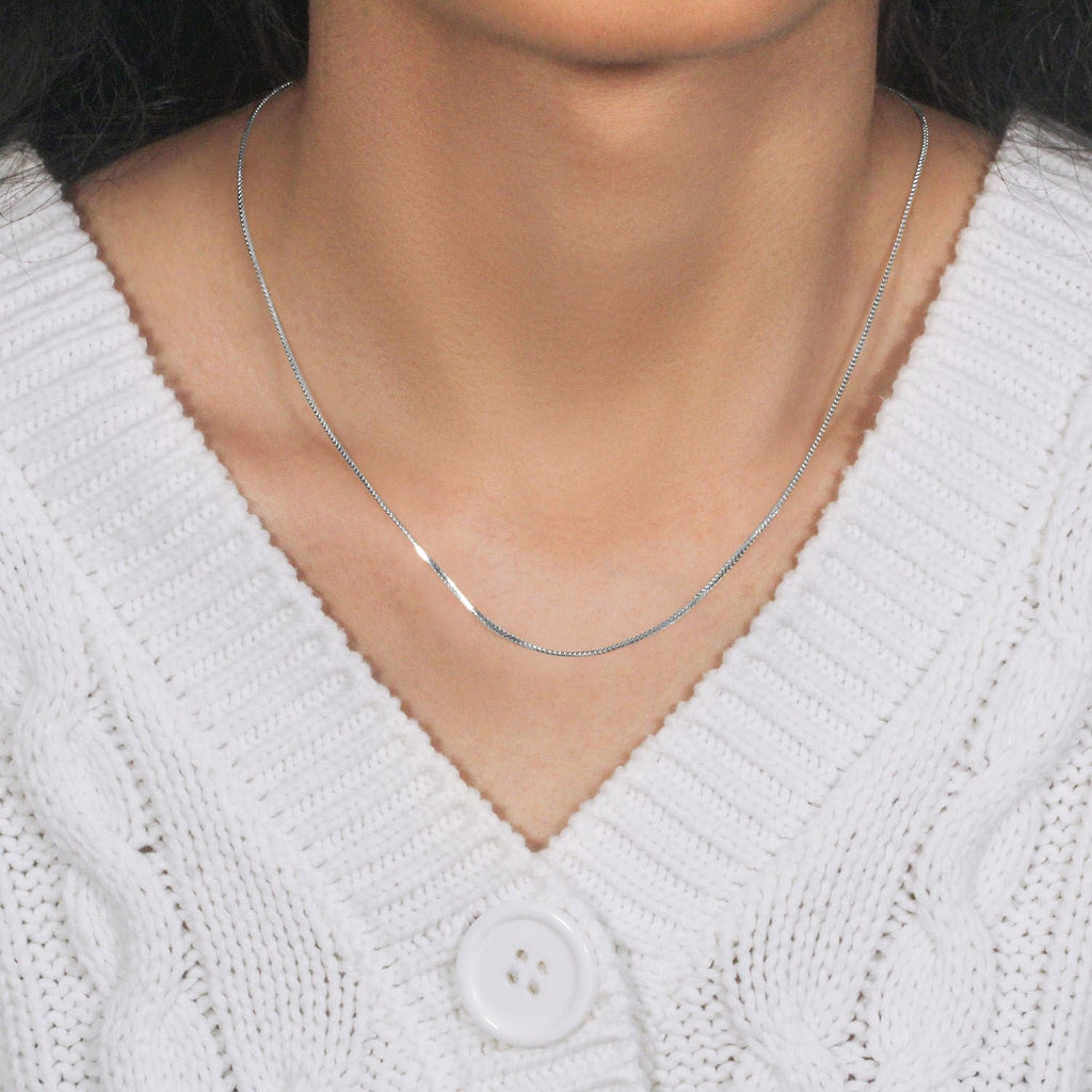 14k White Gold Franco Chain (0.90 mm)