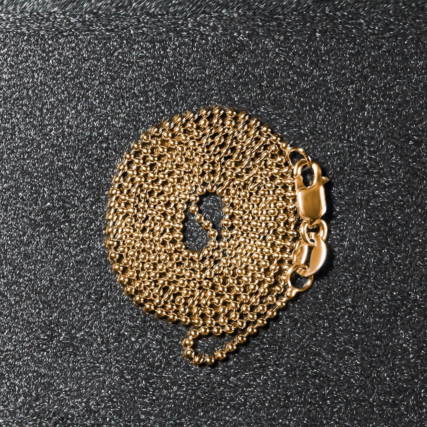 14k Yellow Gold Bead Chain 1.0mm (1.00 mm)