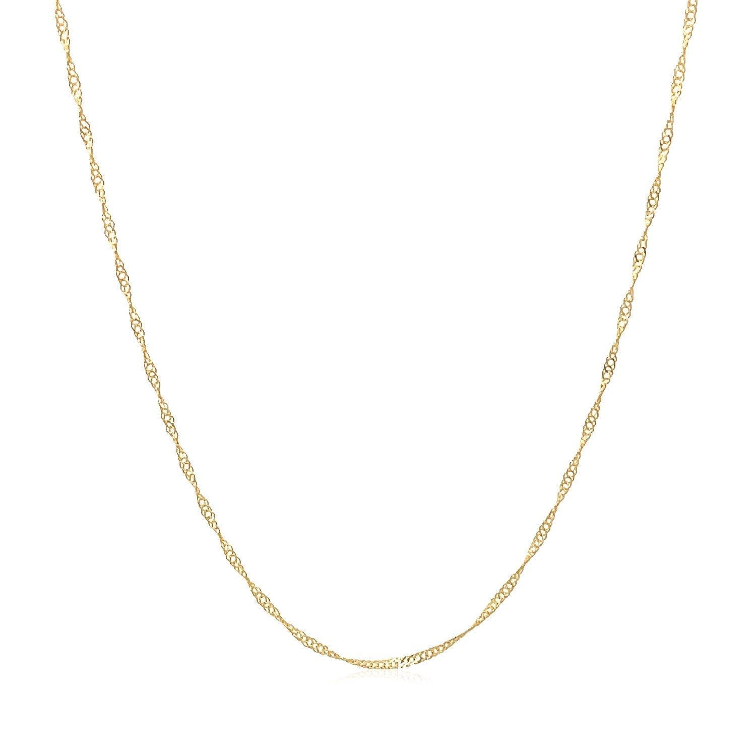 14k Yellow Gold Singapore Chain 0.6mm (0.60 mm)
