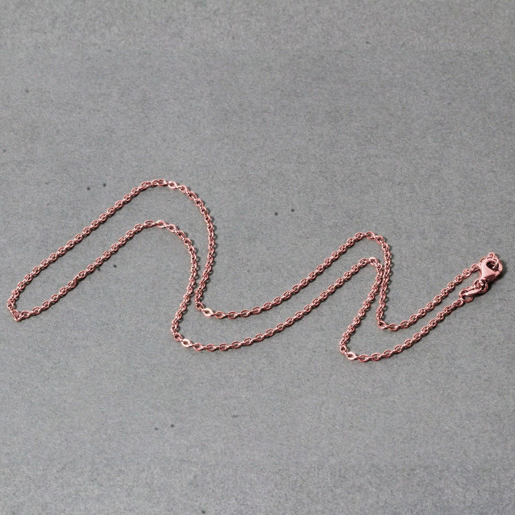 18k Rose Gold Round Oval Link Chain (1.50 mm)