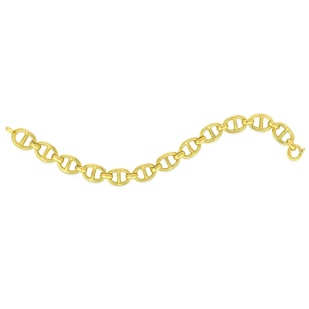 14k Yellow Gold High Polish Mariner Link Bracelet  (8.80 mm)