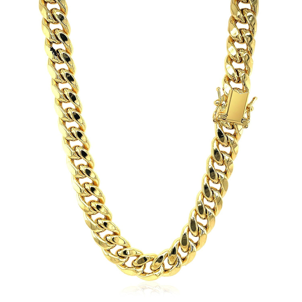 10k Yellow Gold Semi Solid Miami Cuban Chain (9.10 mm)