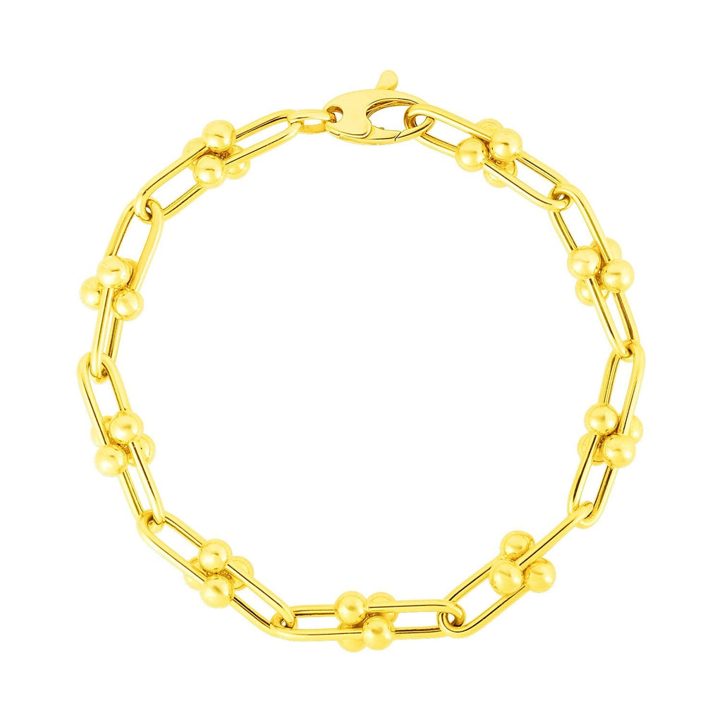 14k Yellow Gold 7 1/2 inch Jax Chain Bracelet (5.00 mm)