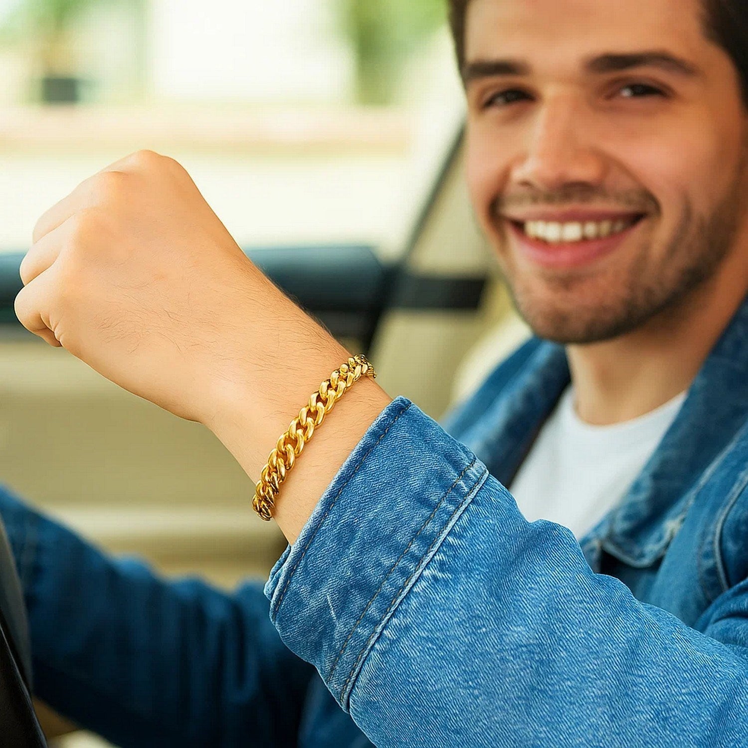 14k Yellow Gold Semi Solid Miami Cuban Bracelet (6.10 mm)