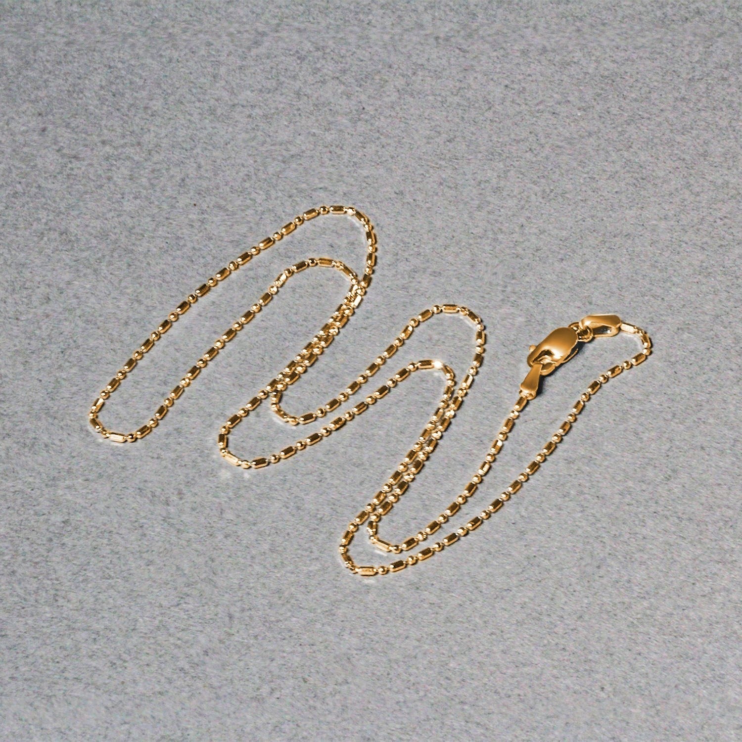 14k Yellow Gold Diamond-Cut Bead Chain (0.90 mm)
