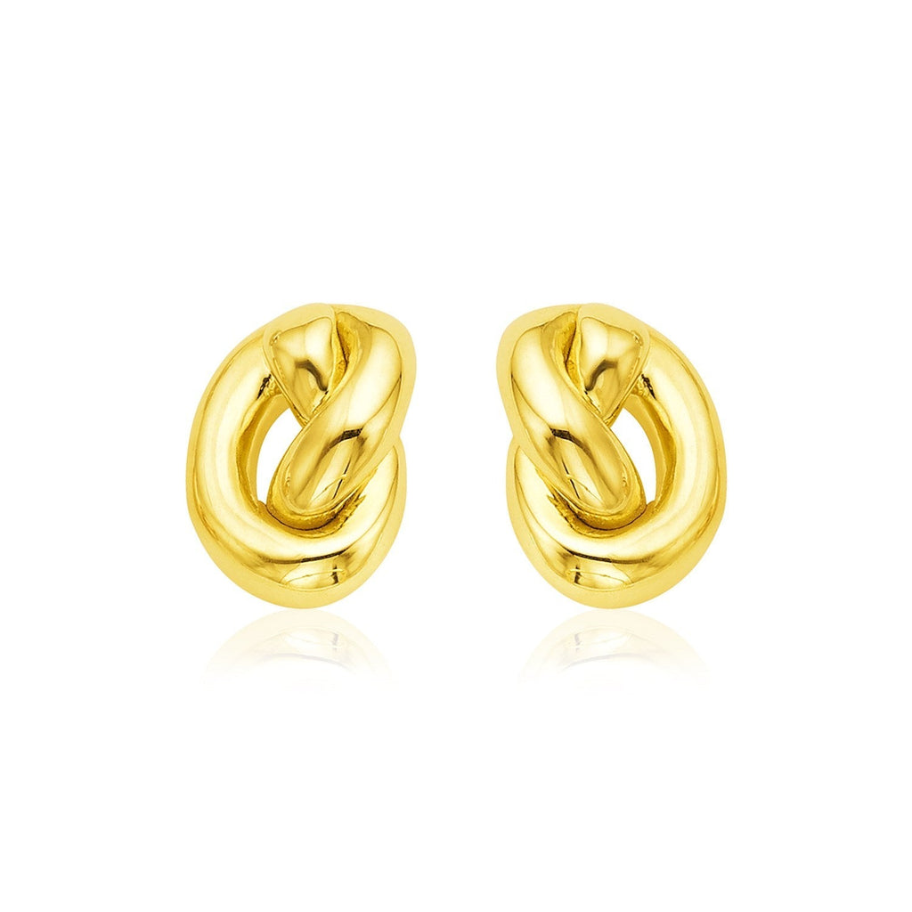 14k Yellow Gold Polished Knot Earrings