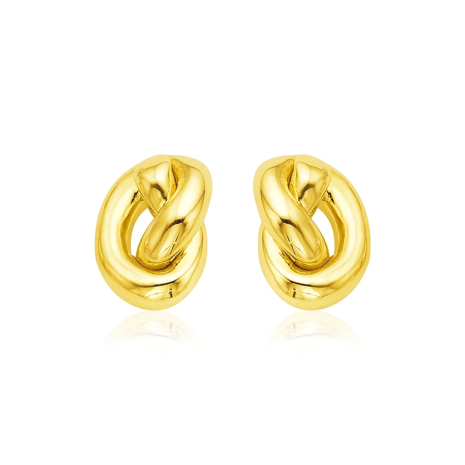14k Yellow Gold Polished Knot Earrings