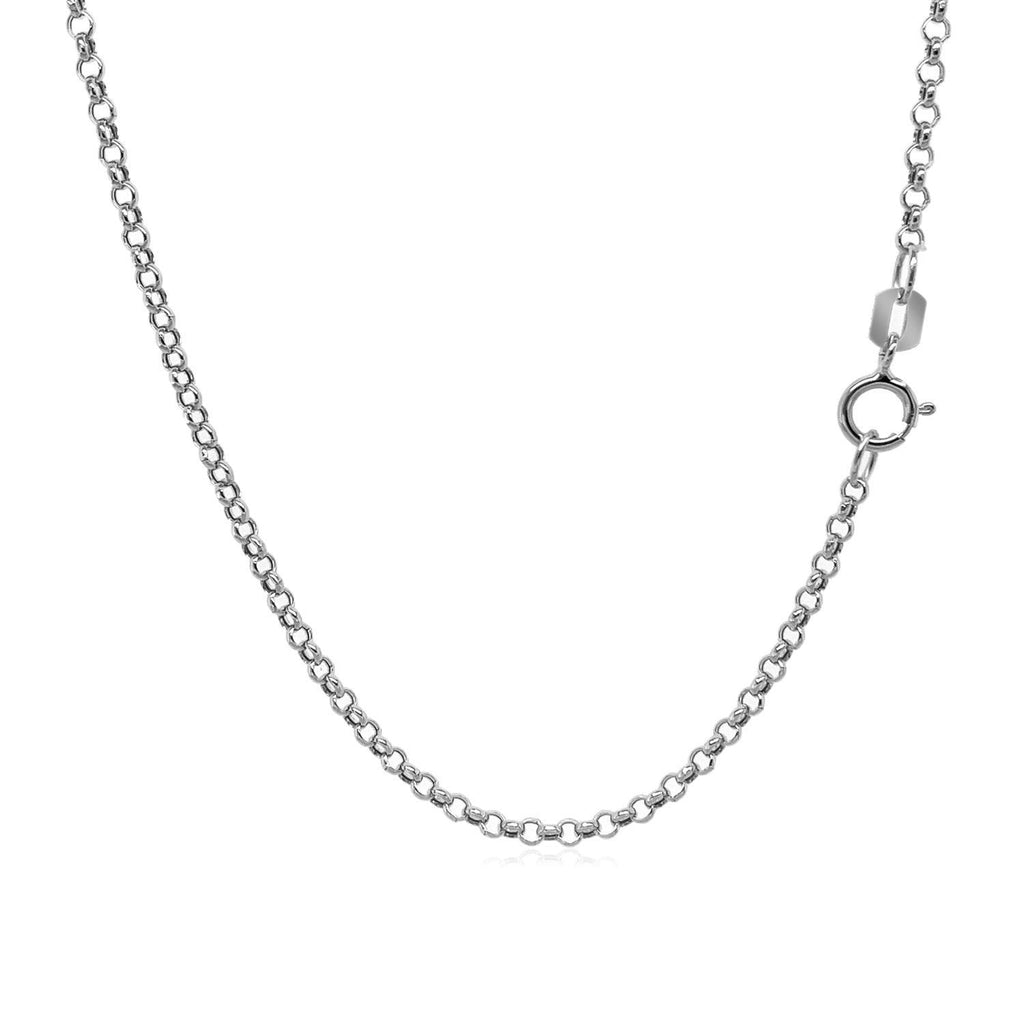 14k White Gold Rolo Chain (1.90 mm)
