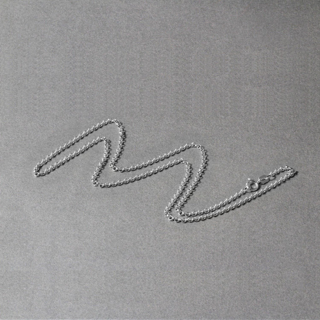 14k White Gold Rolo Chain (1.90 mm)