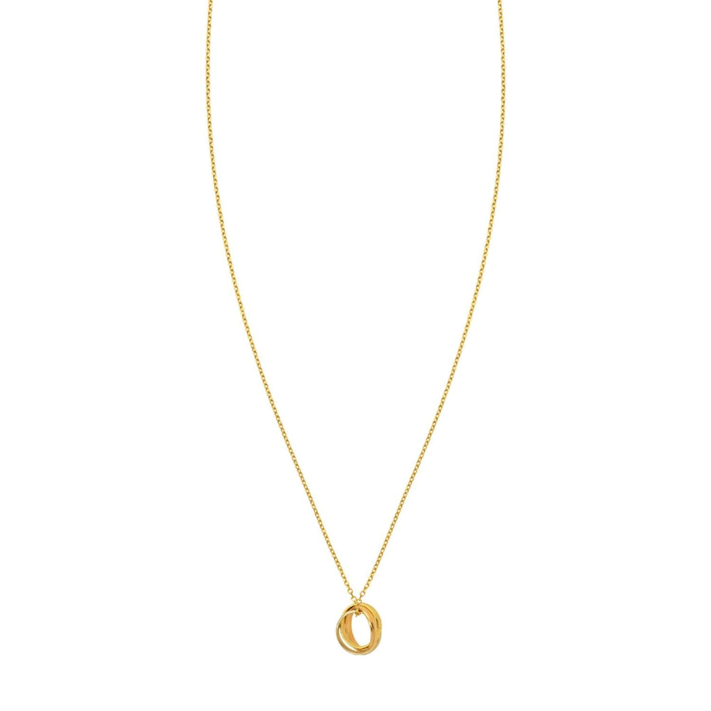 14K Tri Color Gold Trinity Chain Necklace