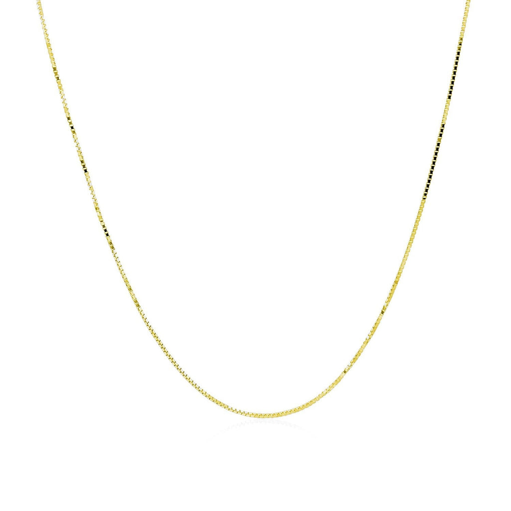 14k Yellow Gold Adjustable Box Chain (0.60 mm)