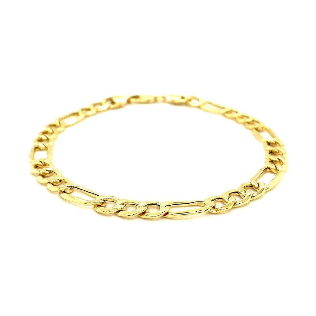 10k Yellow Gold Lite Figaro Bracelet (6.60 mm)