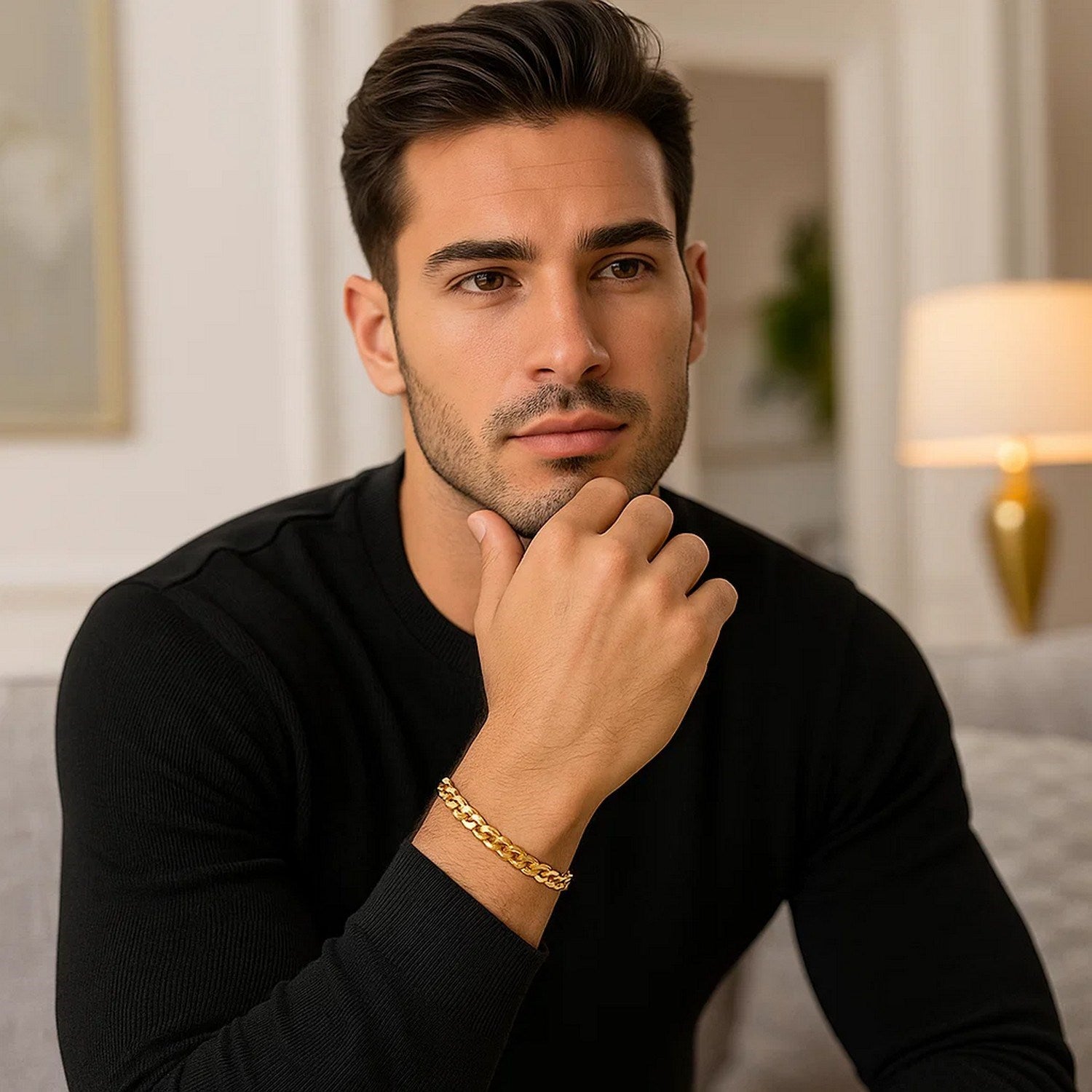 10k Yellow Gold Classic Miami Cuban Solid Bracelet (4.90 mm)